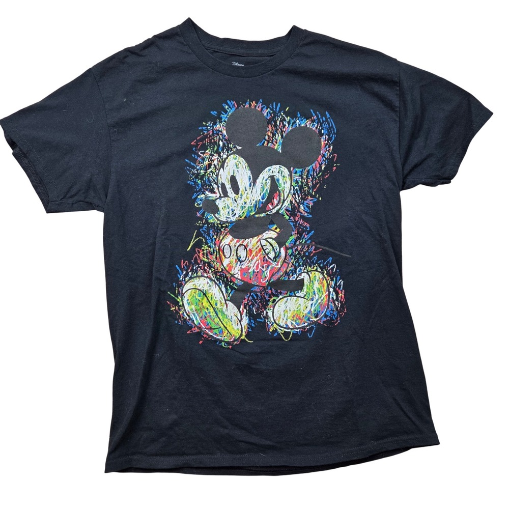 Disney Mickey & Friends Retro Mickey Scribbles Graphic Tee Size L